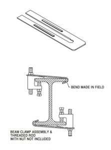 Beam Clamp Slip Lock Retrofit Retaining Strap 10"(ERICO 34SL