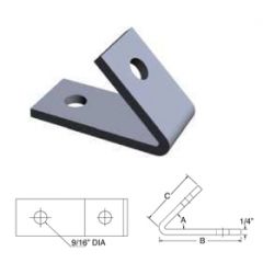 Strut Angle Fitting 45 Degree(Closed)Two Hole 3-½ x 2-½ (25)