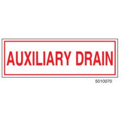 Sign Alum  6x2 Auxiliary Drain (100/1000/22#)