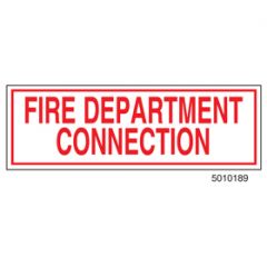 Sign Alum  6x2 Fire Dept Connection (100/1000/22#)