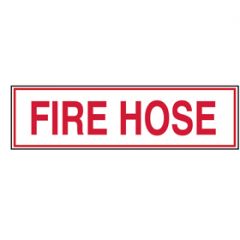 Sign Alum 12x4 Fire Hose