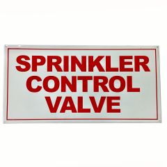 Sign Alum 24 x 12 Sprinkler Control Valve