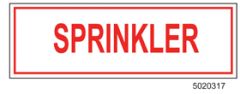 Sign Vinyl Decal 6x2 Sprinkler (100/.5#)