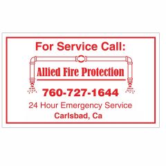 Service Sticker 6 x 4 Personalized-1 Color