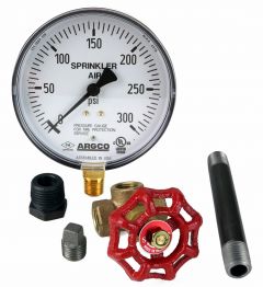 Fire Sprinkler Gauge Kit 300# Air 1/4" NPT UL/FM USA