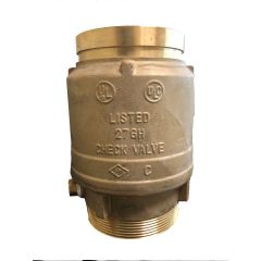 Check Valve 4"(M)NPT x 4" Grooved BR UL/FM (4/45#)