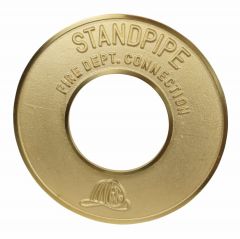 FDC Wallplate 4"IPS x 10 OD Brass (Standpipe)