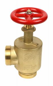 Fire Hose Angle Valve 2-1/2" Groove x NY CORP.(M)3.00 x 8TPI