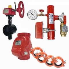 System Sensor Riser Manifold GROOVED 8" w/T&D, Butterfly & Check Valve