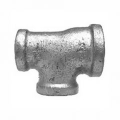 Pipe Fitting Malleable Galvanized Iron Reducing Tee 1" x 3/4" x 1"