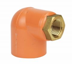 CPVC 90 Degree Head Adapter 1" x 3/4" FIP Brass thread