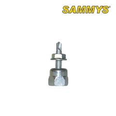 Sammy Steel DSTR-1.0 BOTTOM MOUNT 1/4-20 SHANK X 1" LENGTH WITH #3 NUT FOR 3/8" THREADED ROD