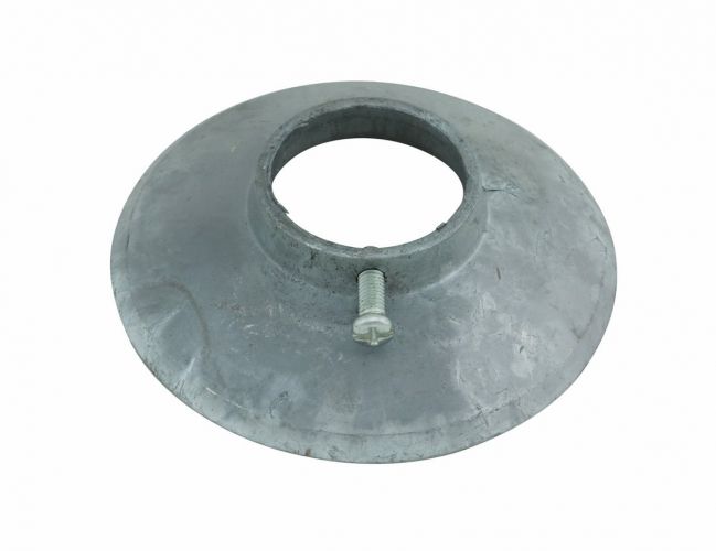 Wall Plate 1-1/4" IPS,1-1/2" CPS Cast Iron Galvanized w/SetScr