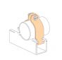 Strut (Channel) Pipe Clamp Copper Epoxy Coat 1/2"CPS 5/8"OD