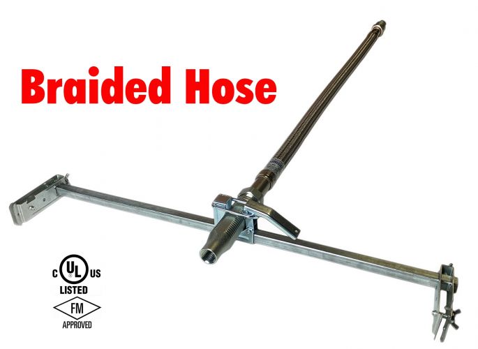 Fire Sprinkler Flexible Drop Hose 28" (1/2") Braided UL/FM