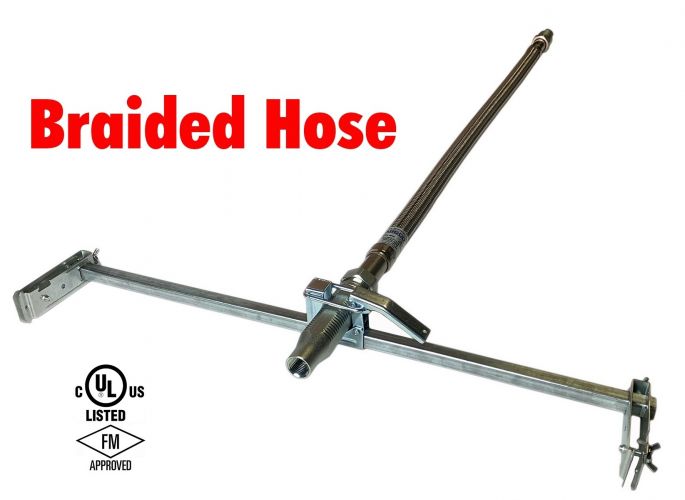 Fire Sprinkler Flexible Drop Hose 40" (1/2") Braided UL/FM