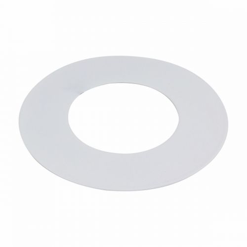 Oops Ring White Steel Escutcheon 5" OD x 2-1/8" ID