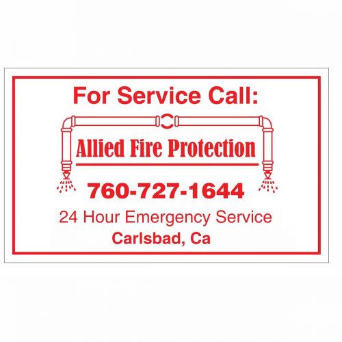 Service Sticker 6 x 4 Personalized-1 Color