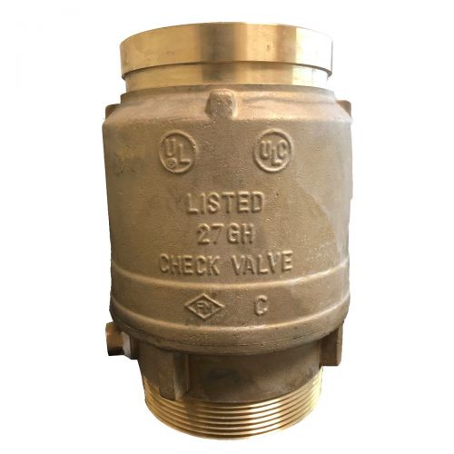 Check Valve 4"(M)NPT x 4" Grooved BR UL/FM (4/45#)