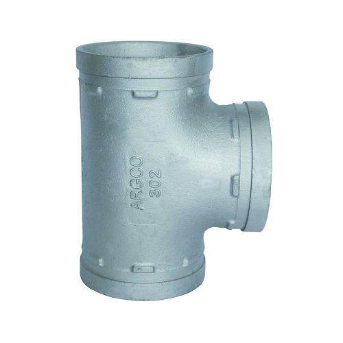 Grooved Short Tee 4" Galv (004G)(=Gruvlok #7460)