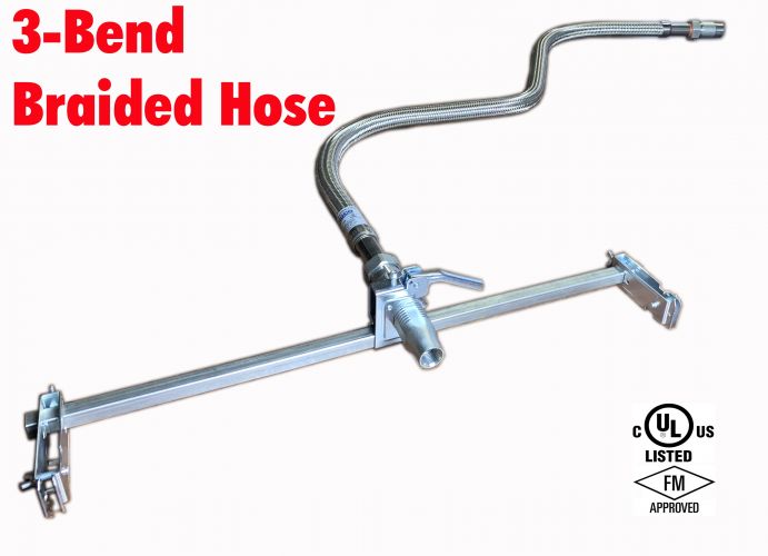 Fire Sprinkler Flexible Drop Hose 72" (1/2") Braided UL/FM