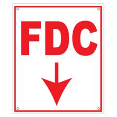 Sign Alum 10x 12 FDC Arrow Down
