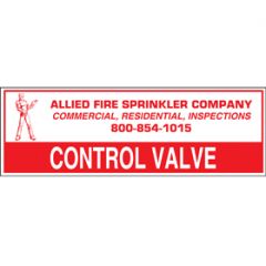 Sign Alum Personalized 6 x 2 Control Valve