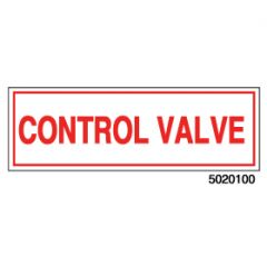 Sign Vinyl Decal 6 x 2 Control Valve