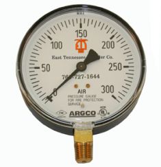 Fire Sprinkler Gauge Personalized 300# Air Steel Back UL/FM USA