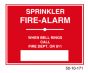 Sign Alum 9x7 Fire Alarm Bell - Call Fire Dept or 911