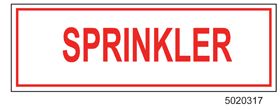 Sign Vinyl Decal 6x2 Sprinkler (100/.5#)