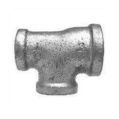 Pipe Fitting Malleable Galvanized Iron Reducing Tee 1-1/4" x 1-1/4" x 1"