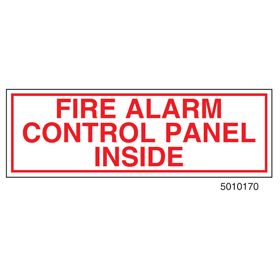 Sign Alum  6x2 Fire Alarm Control Panel Inside (100/1000/22#