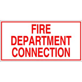 Sign Alum 24x12 Fire Dept Connection (100/77#)