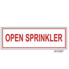 Sign Alum 6x2 Open Sprinkler (100/1000/22#)