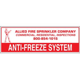 Sign Alum Personalized 6x2 Anti-Freeze System (100/3.4#)