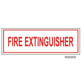 Sign Vinyl Decal 6x2 Fire Extinguisher (100/.6#)