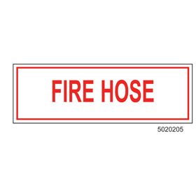 Sign Vinyl Decal 6x2 Fire Hose (100/.6#)