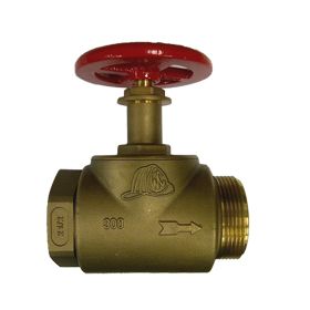 Fire Hose Strt Globe Valve 2-1/2"F(NPT)xM(NST)W/Cap&Chain