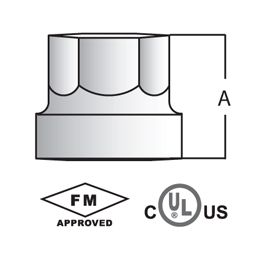 PIPE FITTING Cast Iron Reducing Coupling 1"x½" (50/100/62#)