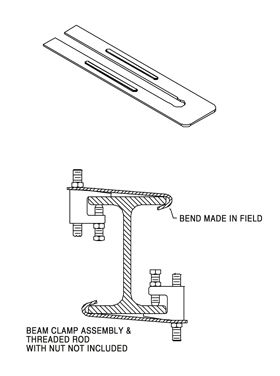 Beam Clamp Slip Lock Retrofit Retaining Strap 6" (100)