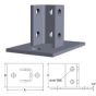 Strut Eight Hole Post Base 6" x 3-½ x 3-½" (Model P9) (10)