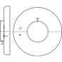 Wall Plate 3/4" (F/C) Stainless Steel W/Set Screw