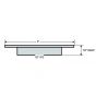 Escutcheon Replacement 2PC Alum WH Split 1/2" Deep W/Skt 1/2"