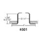 Escutcheon 2PC 501 SS Flush/Rec 1/2"IPS(FL-3/4")4" Cov