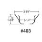Escutcheon 2PC 403 Aluminum 3-1/4"Coverage 1"-1-3/8"Adj 3/4"