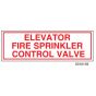 Sign Alum  6x2 Elevator Fire Sprinkler Control Valve