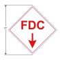 Sign Alum 17x17 FDC (Diamond Shape)(Arrow Pointing Down)