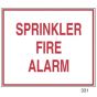 Sign Alum 12x10 Sprinkler Fire Alarm