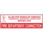 Sign Alum Personalized 6x2 Fire Dept Connection (100/3.4#)